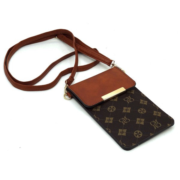 CM Monogram Cell Phone Purse Crossbody Bag