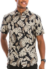 Hawaiian Print Button Down Shirt