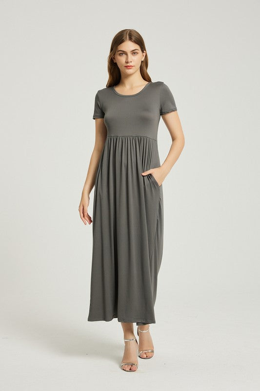 Women's Summer Casual Maxi Dress With Pocket