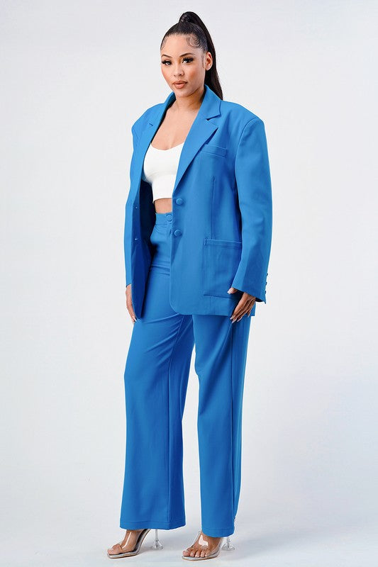 Athina Casual Loose Fit Blazer and Pant Set