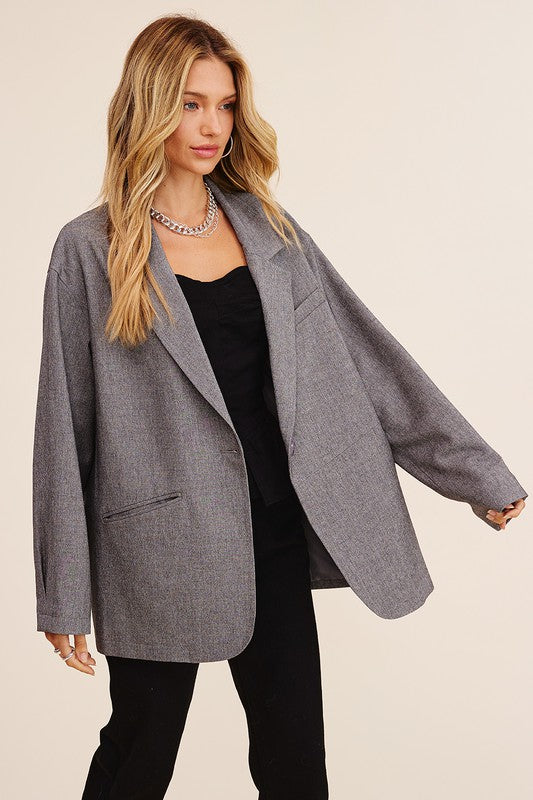 Women's Oversized Solid Color Blazer