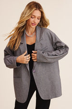 Women's Oversized Solid Color Blazer