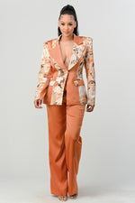 Athina Women's Transition Print Blazer and Pant Suit