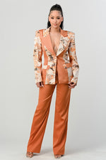 Athina Women's Transition Print Blazer and Pant Suit