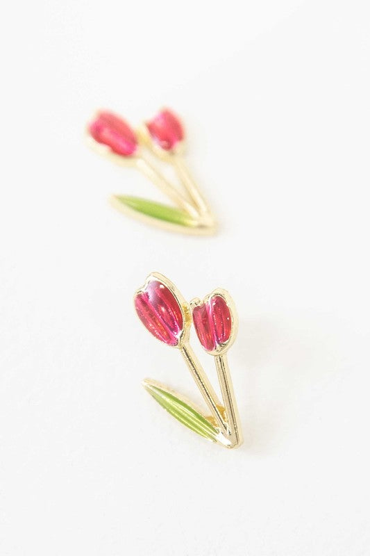 Tulip Post Earrings