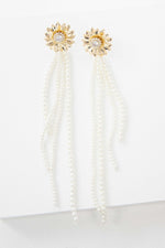 Dandelion Pearl Drop Earrings