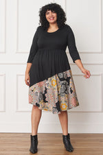 Women's Plus Size Asymmetrical Accent Midi Dress