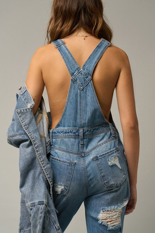 Heavy Distressed Women's Straight Fit Overall