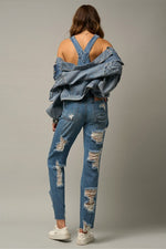 Heavy Distressed Women's Straight Fit Overall