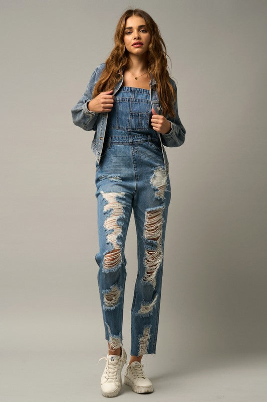 Heavy Distressed Women's Straight Fit Overall