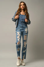 Heavy Distressed Women's Straight Fit Overall