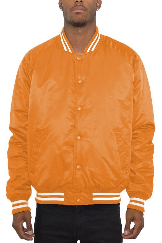 Weiv Polyester Solid Varsity Jacket