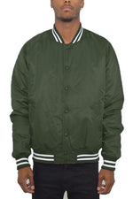 Weiv Polyester Solid Varsity Jacket