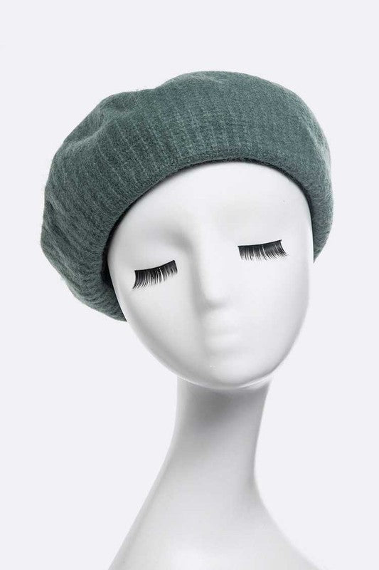 Soft Wool Blend Structure Beret