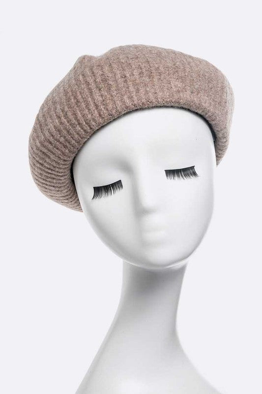 Soft Wool Blend Structure Beret