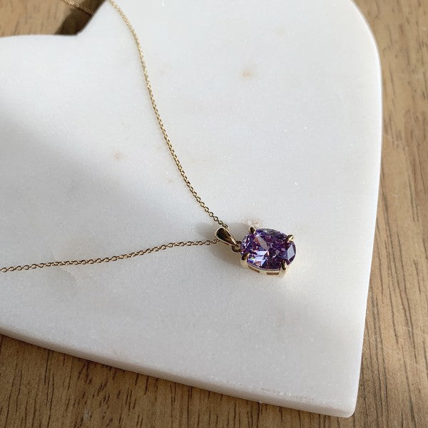 Confection Purple Crystal Necklace