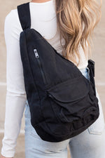 Women's Oversized Canvas Sling Bag