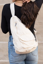 Women's Oversized Canvas Sling Bag