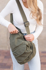 Women's Oversized Canvas Sling Bag