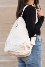 Women's Oversized Canvas Sling Bag