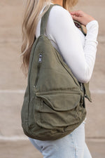 Women's Oversized Canvas Sling Bag