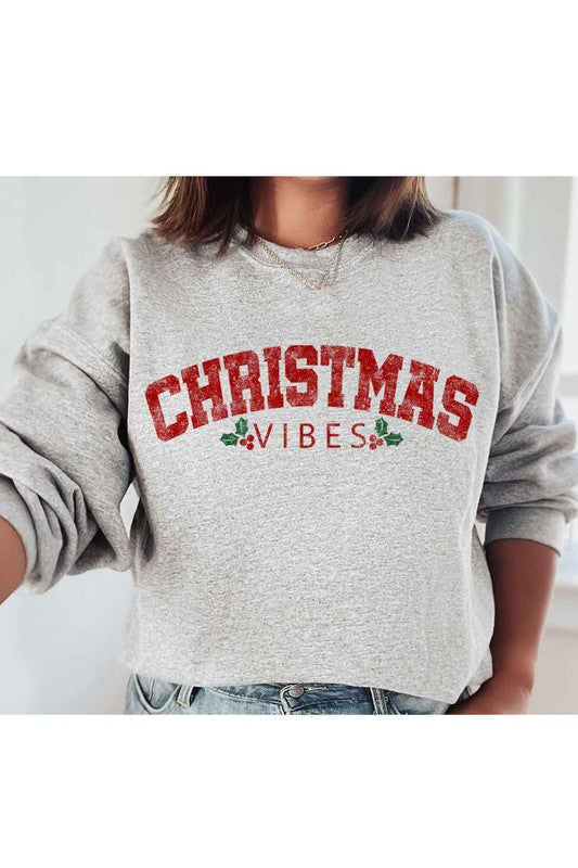 Christmas Vibe Graphic Sweatshirt Plus Size