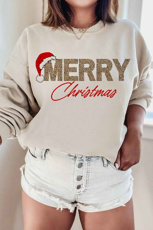 Women's Merry Christmas Graphic Plus Size Sweatshirt