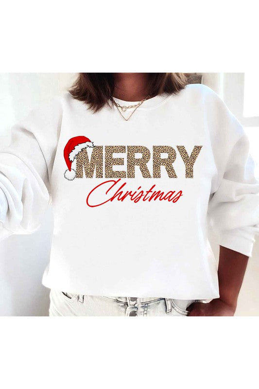 Women's Merry Christmas Graphic Plus Size Sweatshirt