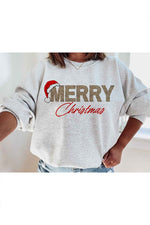 Women's Merry Christmas Graphic Plus Size Sweatshirt