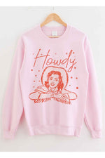 Howdy Cowgirl Graphic Plus Size Sweatshirt