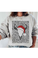 Cattle Christmas Graphic Sweatshirt