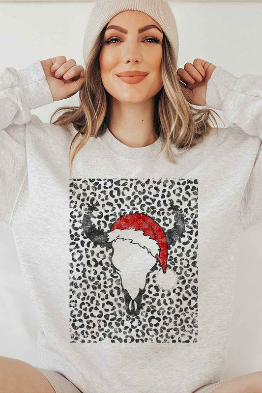 Cattle Christmas Graphic Sweatshirt