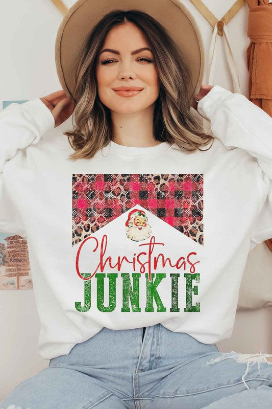 Christmas Junkie Graphic Sweatshirt