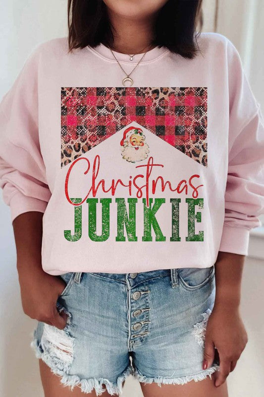 Christmas Junkie Graphic Sweatshirt