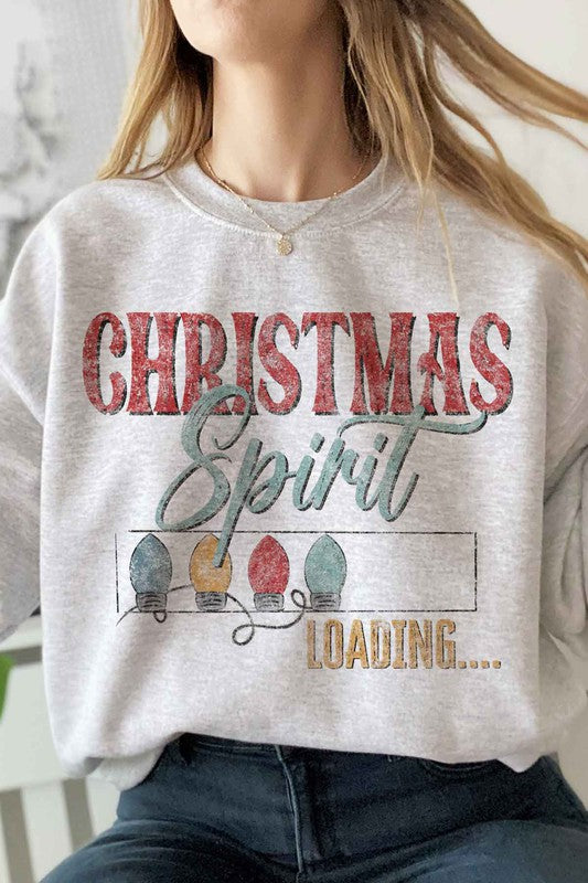 Women's Loading Christmas Spirit Graphic Sweatshirt