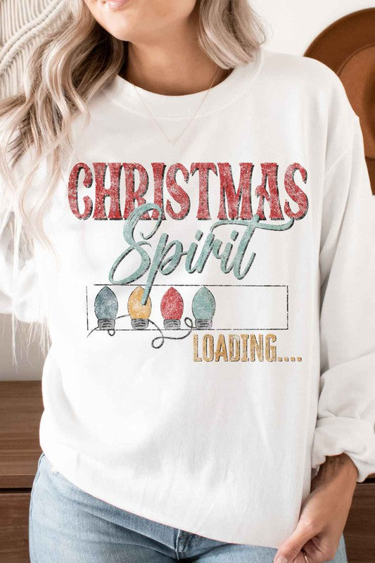 Women's Loading Christmas Spirit Graphic Sweatshirt