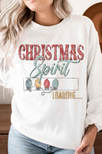 Women's Loading Christmas Spirit Graphic Sweatshirt