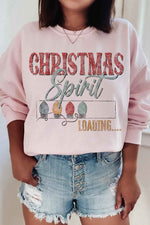 Women's Loading Christmas Spirit Graphic Sweatshirt