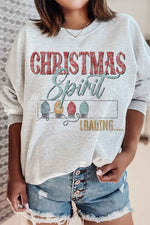 Women's Loading Christmas Spirit Plus Size Sweatshirt