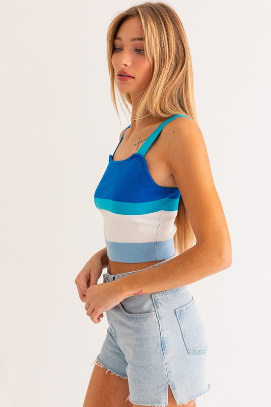 LE LIS Stripe Knit Tank