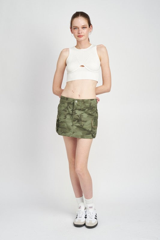 Women's Cargo Mini Skirts