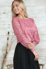 Women's Laced Blouse Mauve