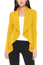 Women's Solid Color Waist Length Blazer