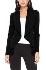 Women's Solid Color Waist Length Blazer