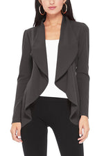 Women's Solid Color Waist Length Blazer