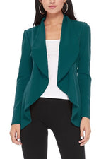 Women's Solid Color Waist Length Blazer