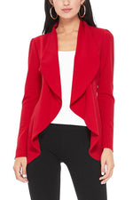 Women's Solid Color Waist Length Blazer