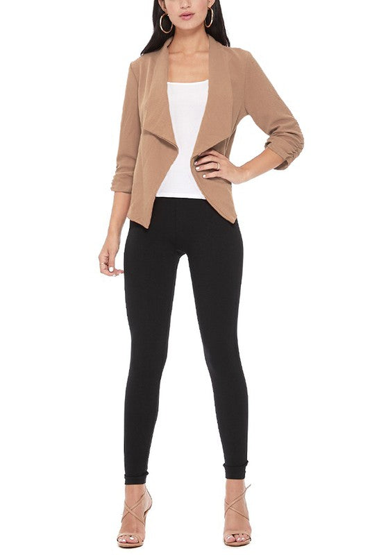 Women's Casual Solid Waist Length Blazer