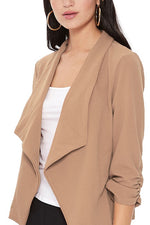 Women's Casual Solid Waist Length Blazer