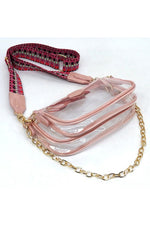 See Thru Clear 2-in-1 Crossbody Bag Guitar Strap